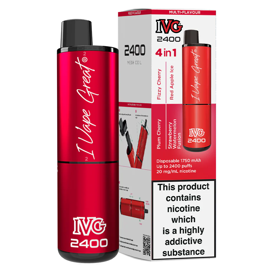  Red Raspberry Edition | IVG 2400 Disposable Vape 20mg 